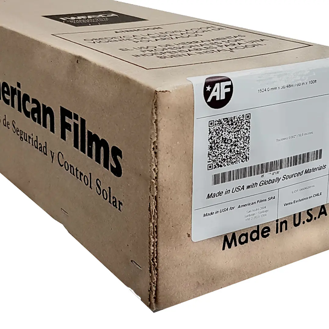 Lámina Seguridad 4 MIL CLEAR AMERICAN FILMS SR PS ancho 1.83 2