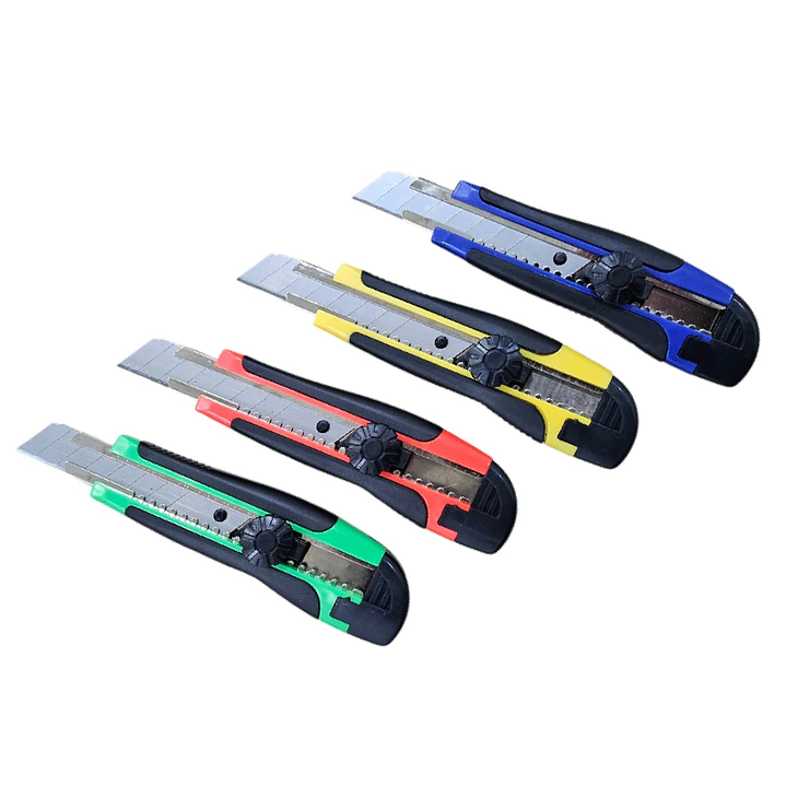 CUCHILLO CARTONERO PROFESIONAL 18MM (GRANDE) COLORES 3