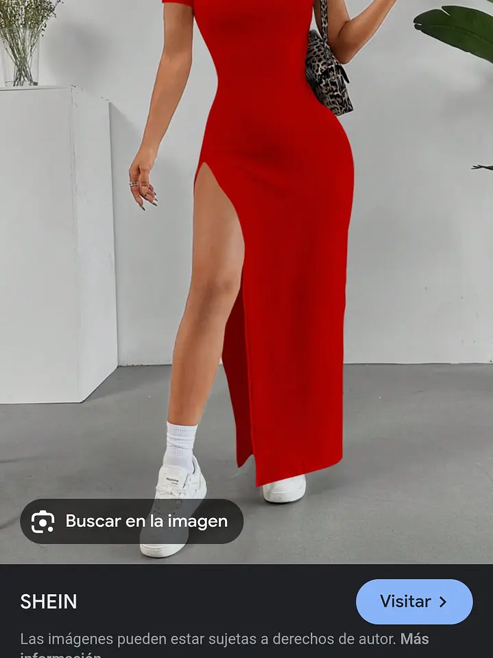 vestido largo con abertura  2