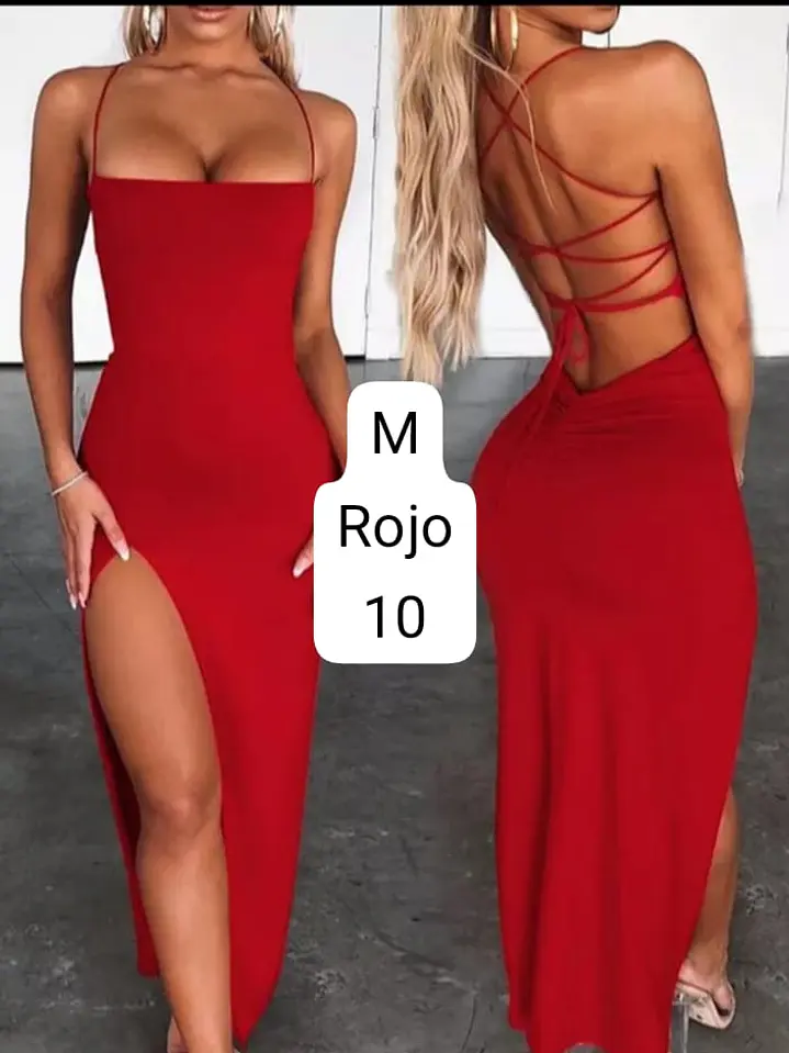 vestido largo elegante de amarrar en la espalda  2