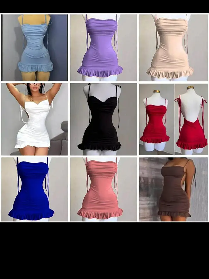 Vestido corto estilo princesa con escote en la espalda  1