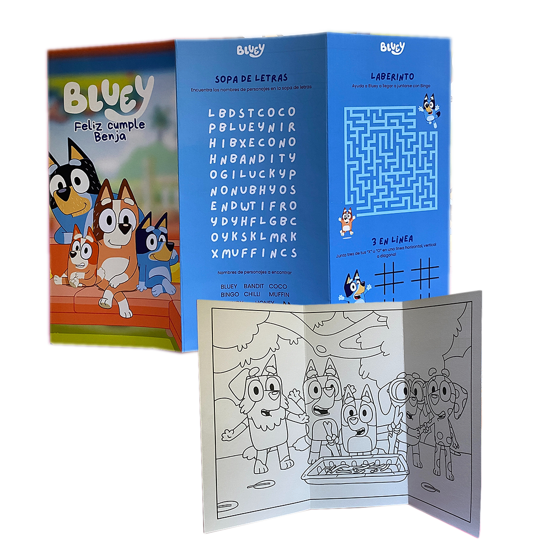 Tríptico personalizado con juegos para cumpleaños – Temáticas a elección 2