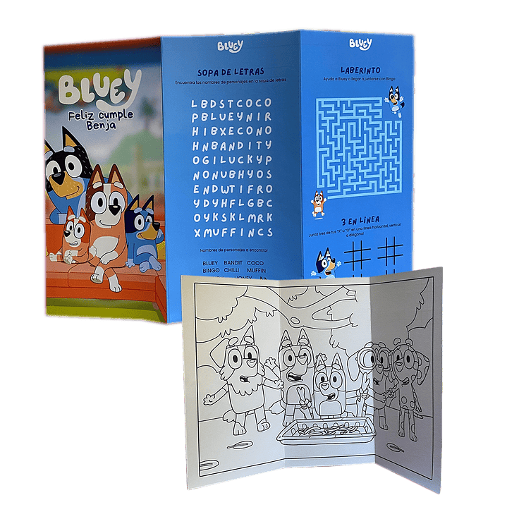 Tríptico personalizado con juegos para cumpleaños – Temáticas a elección 2