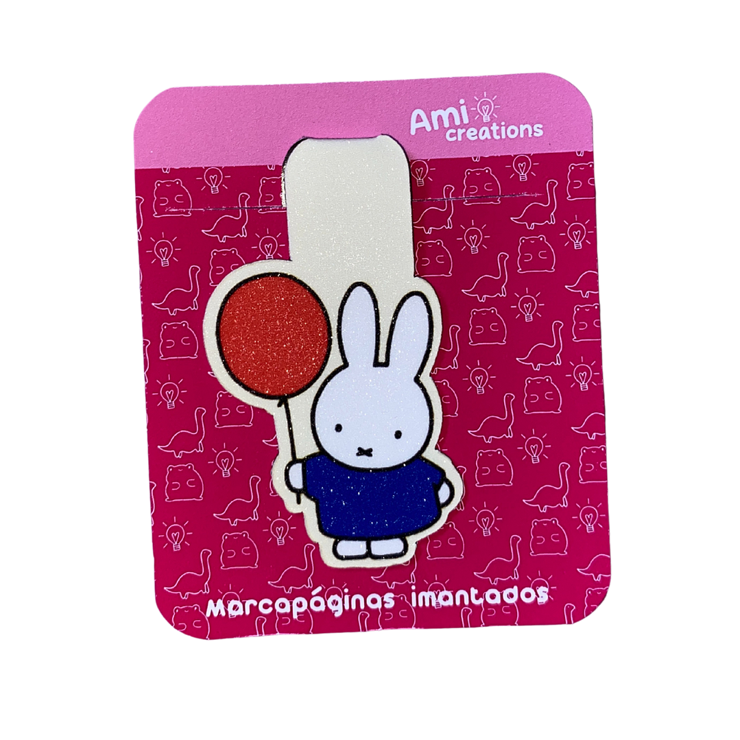 Marcapáginas imantado - Miffy globito 1