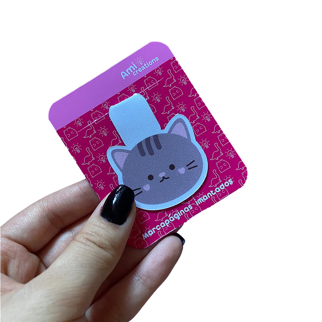 Marcapáginas imantado - Cara de gatito 1