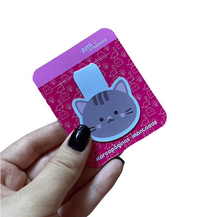 Marcapáginas imantado - Cara de gatito 1