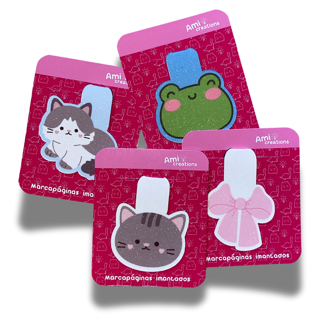 Marcapáginas imantado - Gatito corazón 2