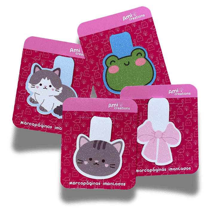 Marcapáginas imantado - Gatito corazón 2