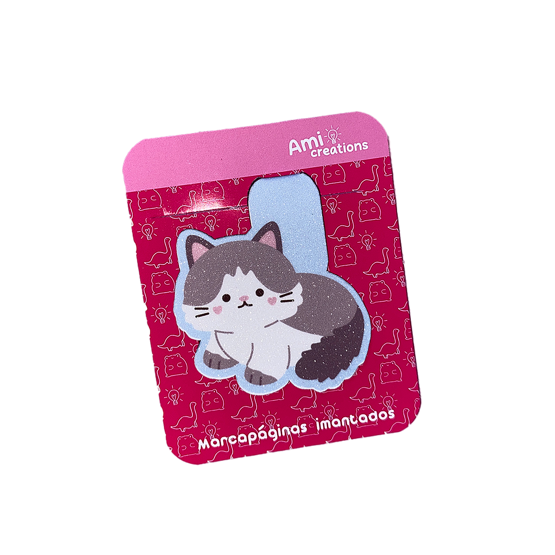 Marcapáginas imantado - Gatito corazón 1