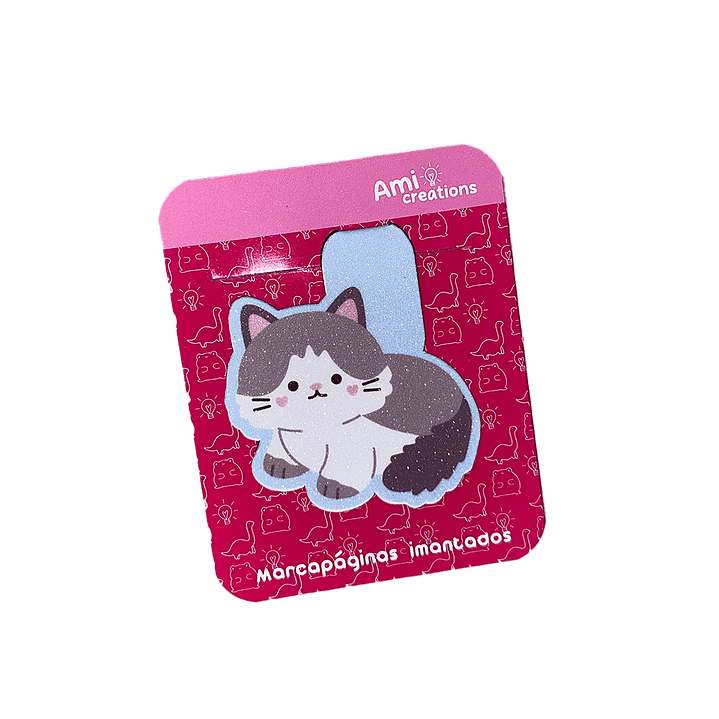 Marcapáginas imantado - Gatito corazón 1