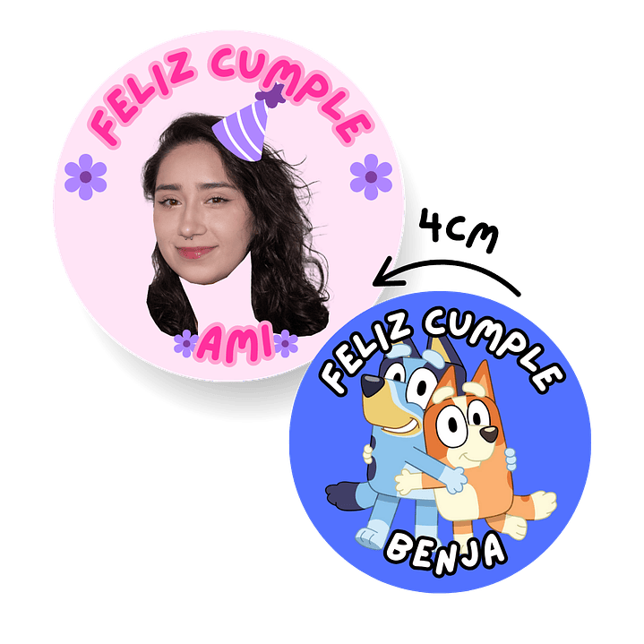 Stickers personalizados para cumpleaños  2