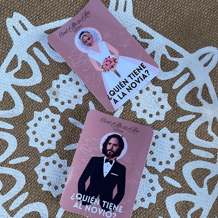 Tarjetas con raspes “¿Quién tiene a la novia o al novio?” 4
