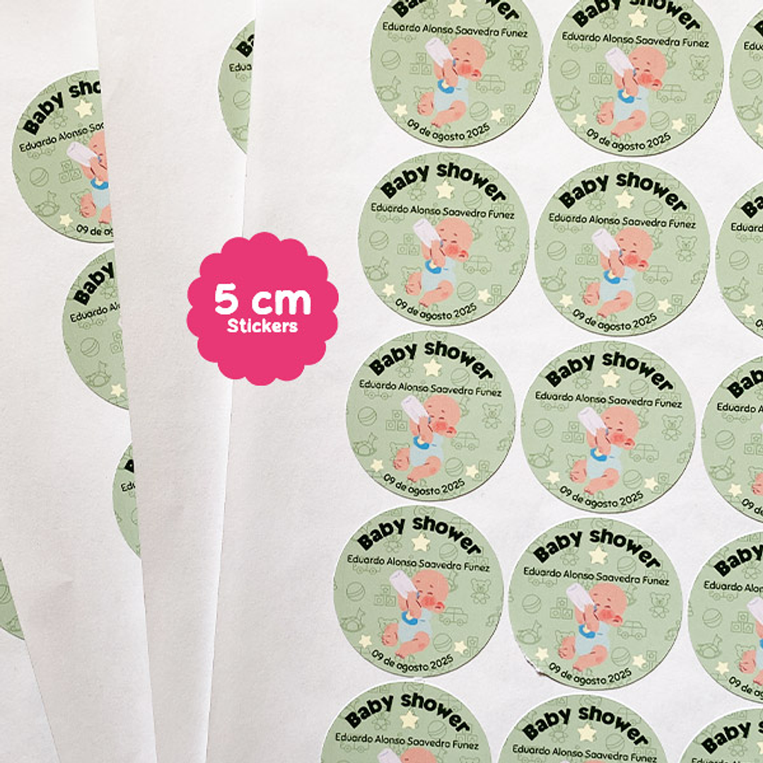 Stickers personalizados para Baby Shower 4