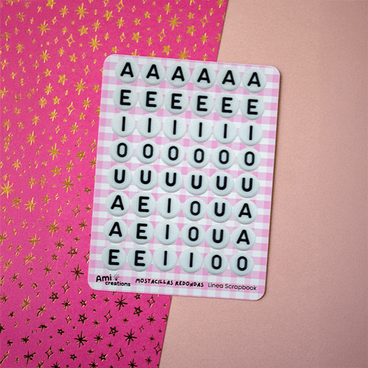 Stickers Mostacillas Redondas | Letras y símbolos para journaling y scrapbooking 2