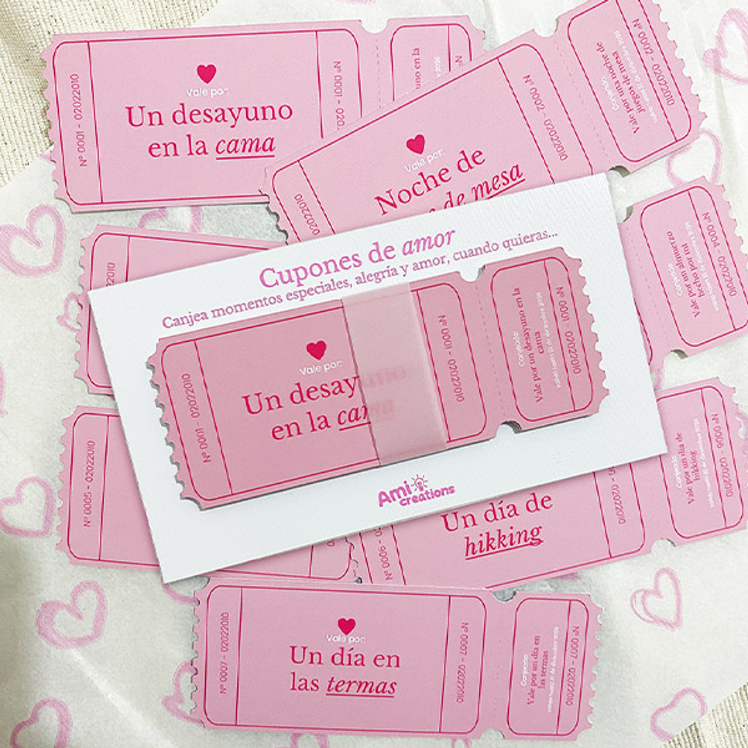Pack Cupones de amor personalizados | Regalo romántico para parejas 1