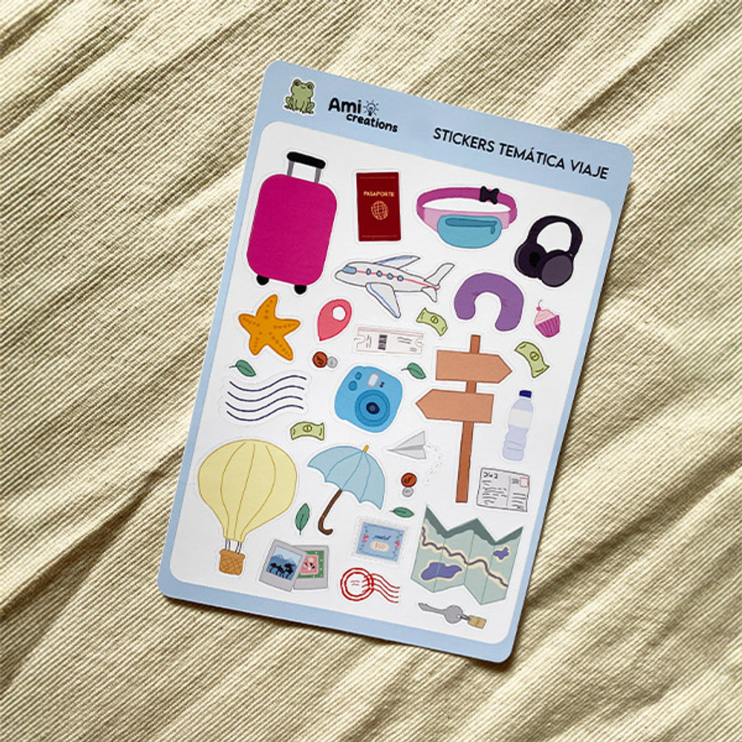 Stickers ilustrados de viaje | Decoración para journals, scrapbooking y manualidades 1