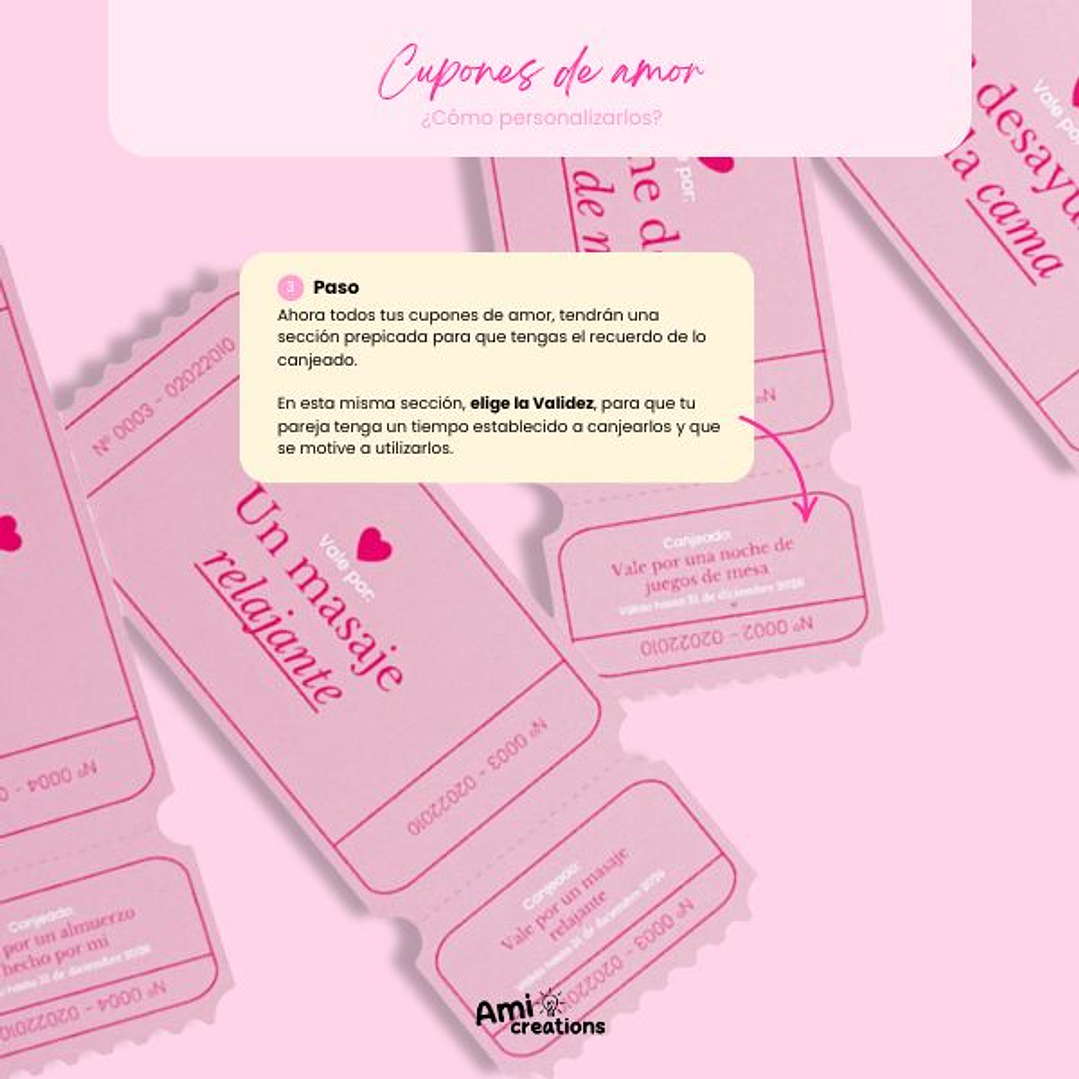 Pack Cupones de amor personalizados | Regalo romántico para parejas 3