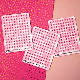 Stickers Mostacillas pequeñas redondas | Rosado & rojo