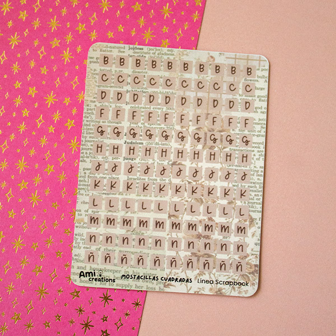 Stickers Mostacillas pequeñas cuadradas | Beige 3