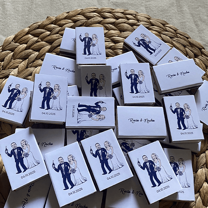 Fósforos personalizados | Recuerditos para matrimonio 1