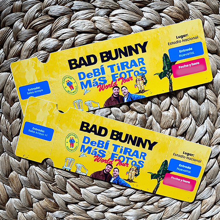 Entradas o Boletas Conmemorativas | Regalo personalizado 1