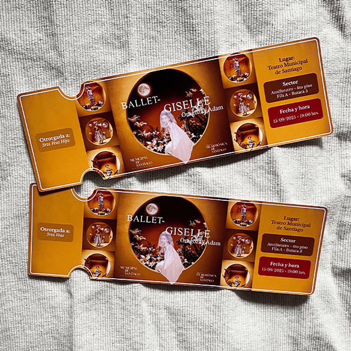 Entradas o Boletas Conmemorativas | Regalo personalizado 2