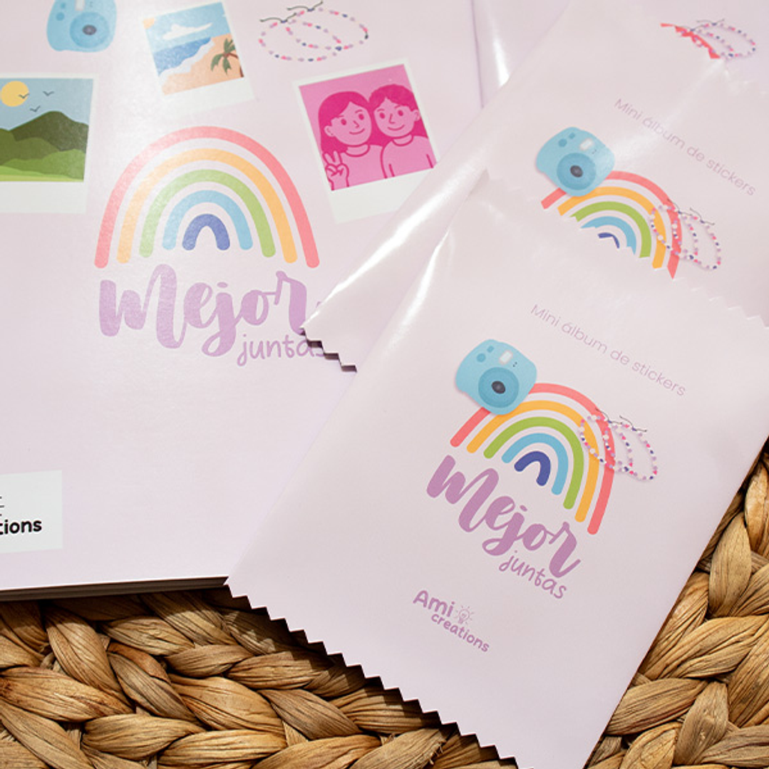 Mini álbum Amigas | 34 Láminas con fotografías y elementos personalizados 3