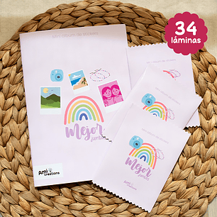 Mini álbum Amigas | 34 Láminas con fotografías y elementos personalizados