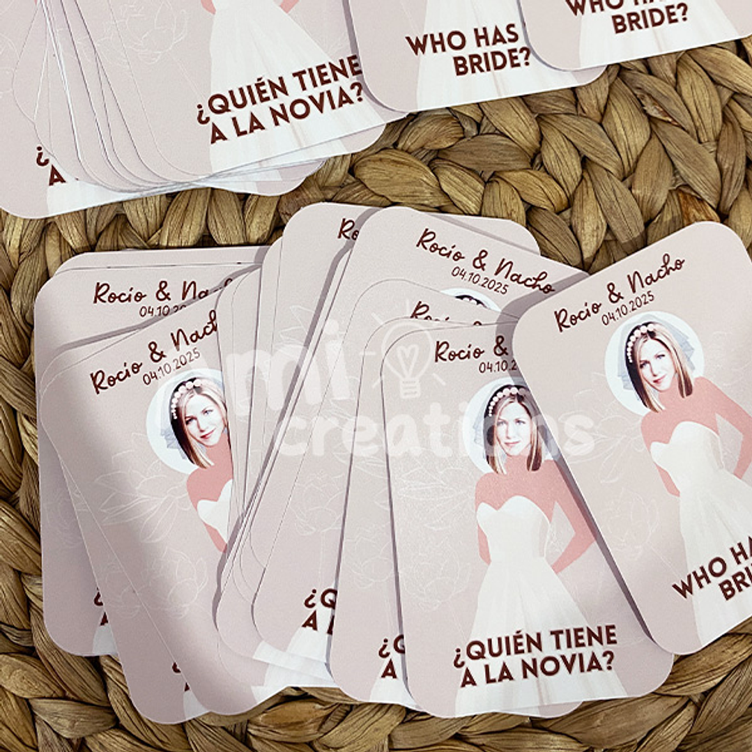 Tarjetas con raspes “¿Quién tiene a la novia o al novio?” 3