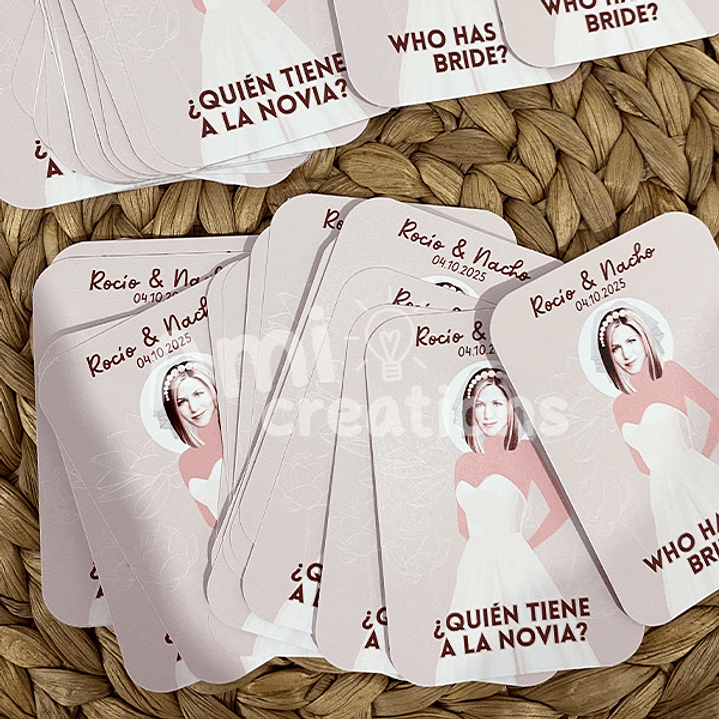 Tarjetas con raspes “¿Quién tiene a la novia o al novio?” 3