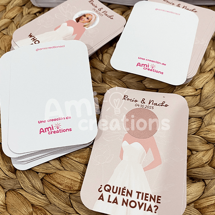 Tarjetas con raspes “¿Quién tiene a la novia o al novio?” 1