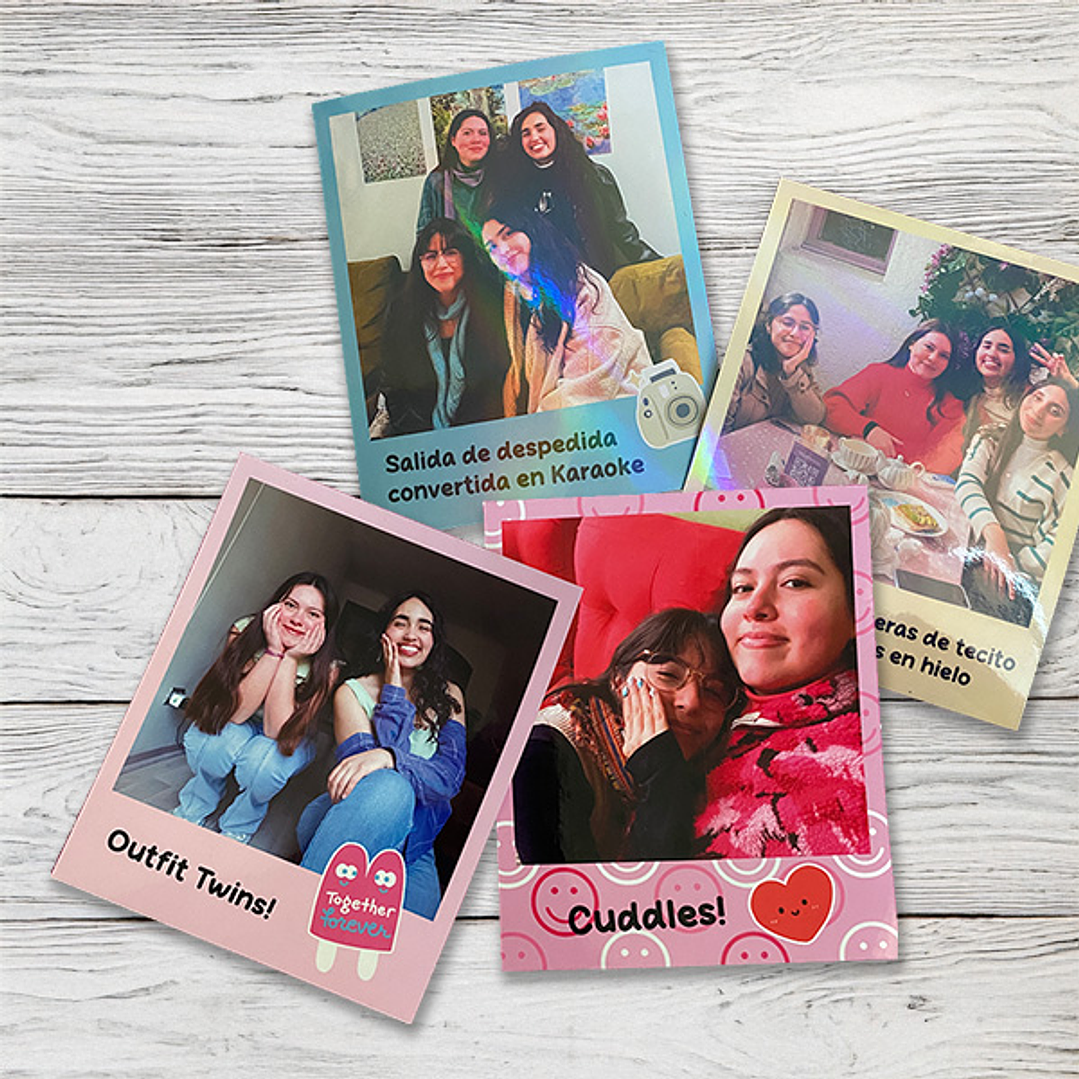 Set 4 Polas Squares | Imanes personalizados  1