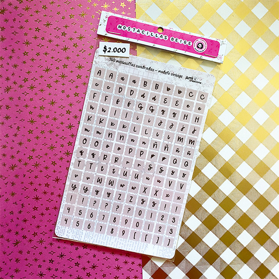 Stickers Mostacillas Cuadradas | 2 Modelos 1