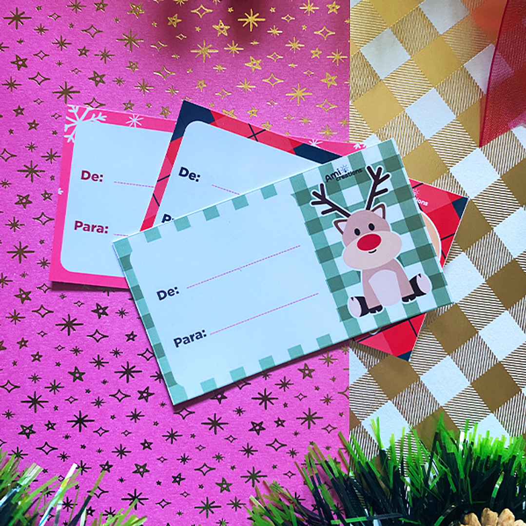 Tags Adhesivos | Diseño simple navidad 2