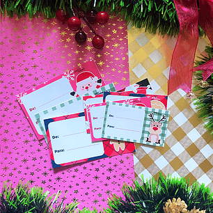 Tags Adhesivos | Diseño simple navidad