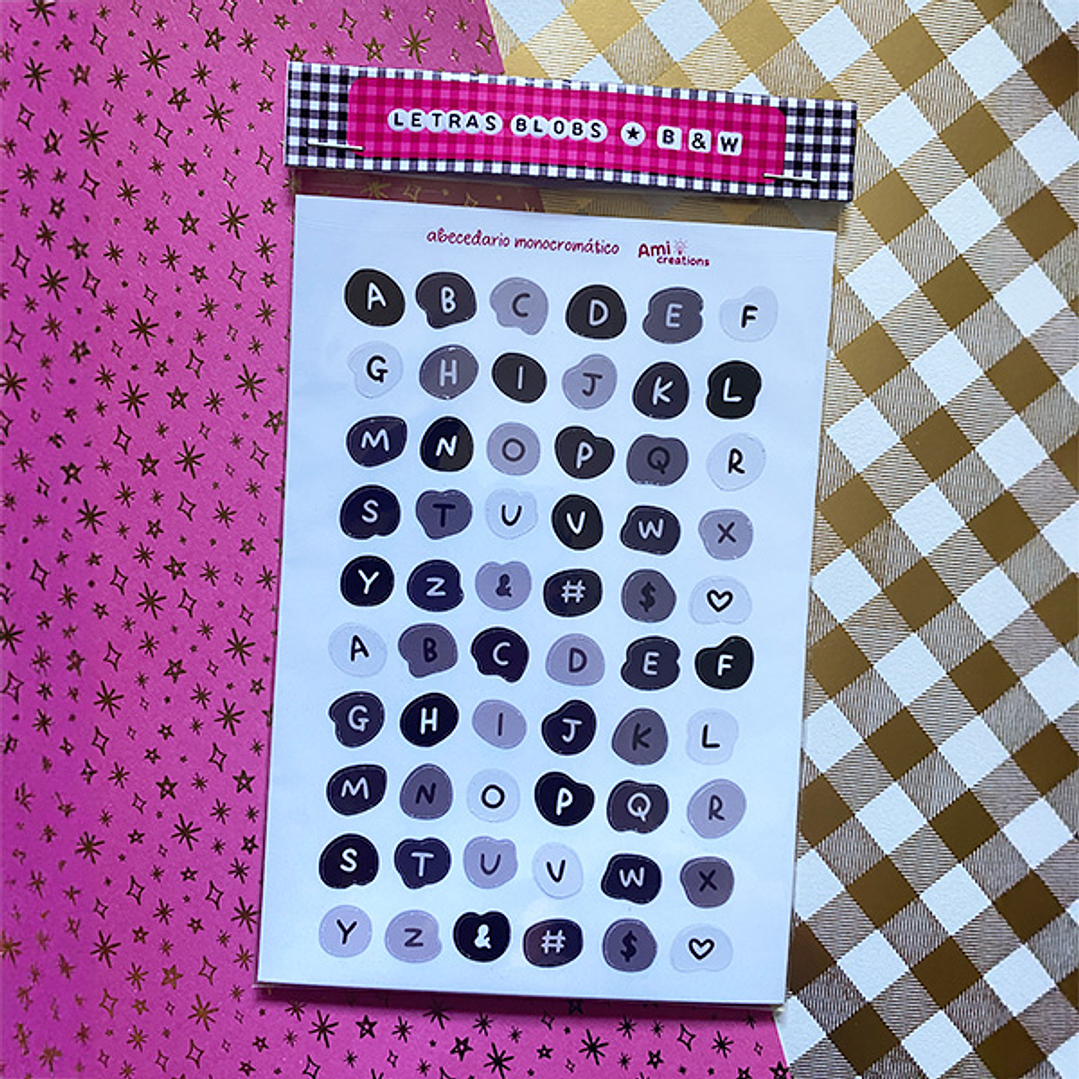 Stickers Letras Blobs | 3 modelos 2