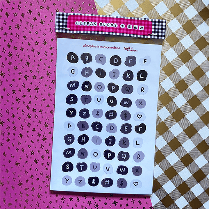 Stickers Letras Blobs | 3 modelos 2