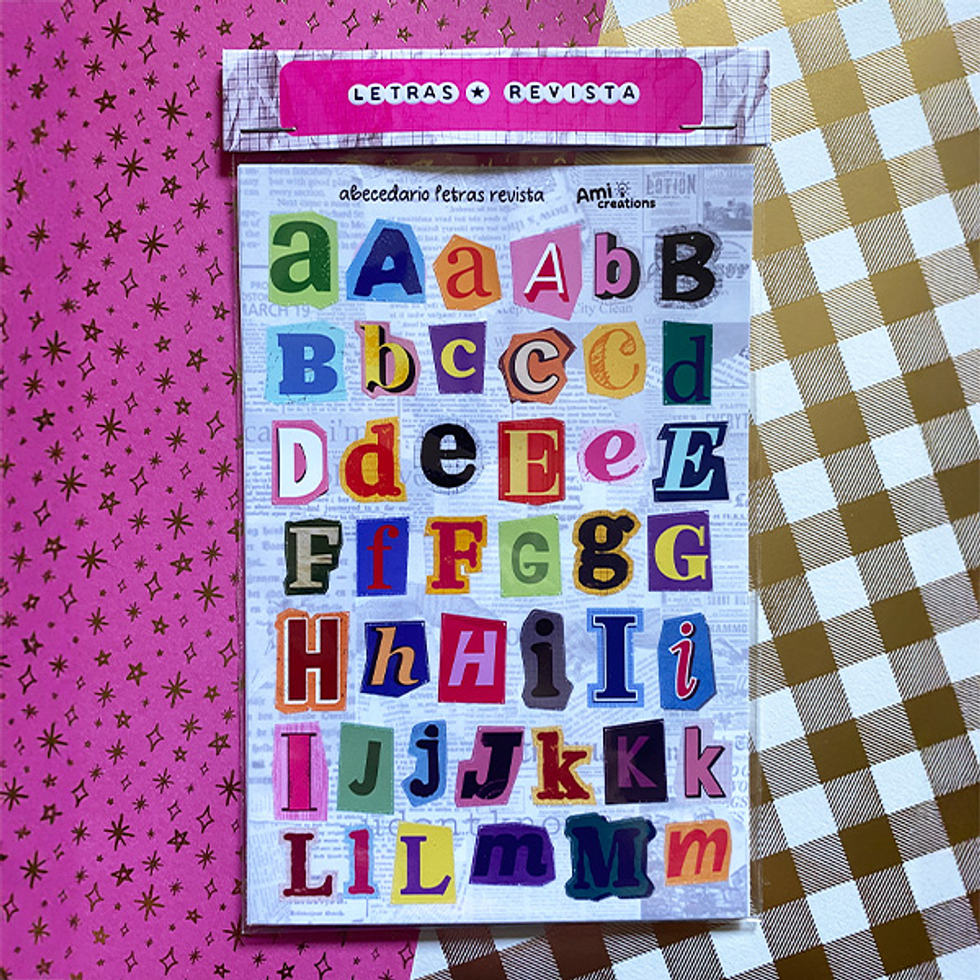 Stickers Letras tipo revista 1