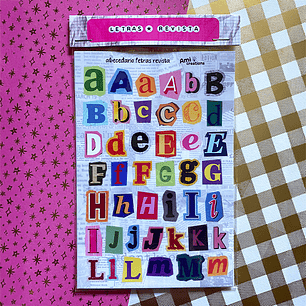 Stickers Letras tipo revista