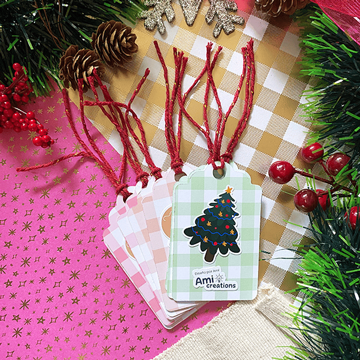 Tags Navideños con cuerda 2