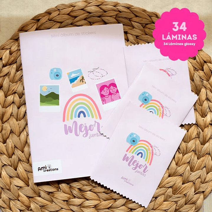 Mini álbum Amigas | 34 Láminas con fotografías y elementos personalizados 1