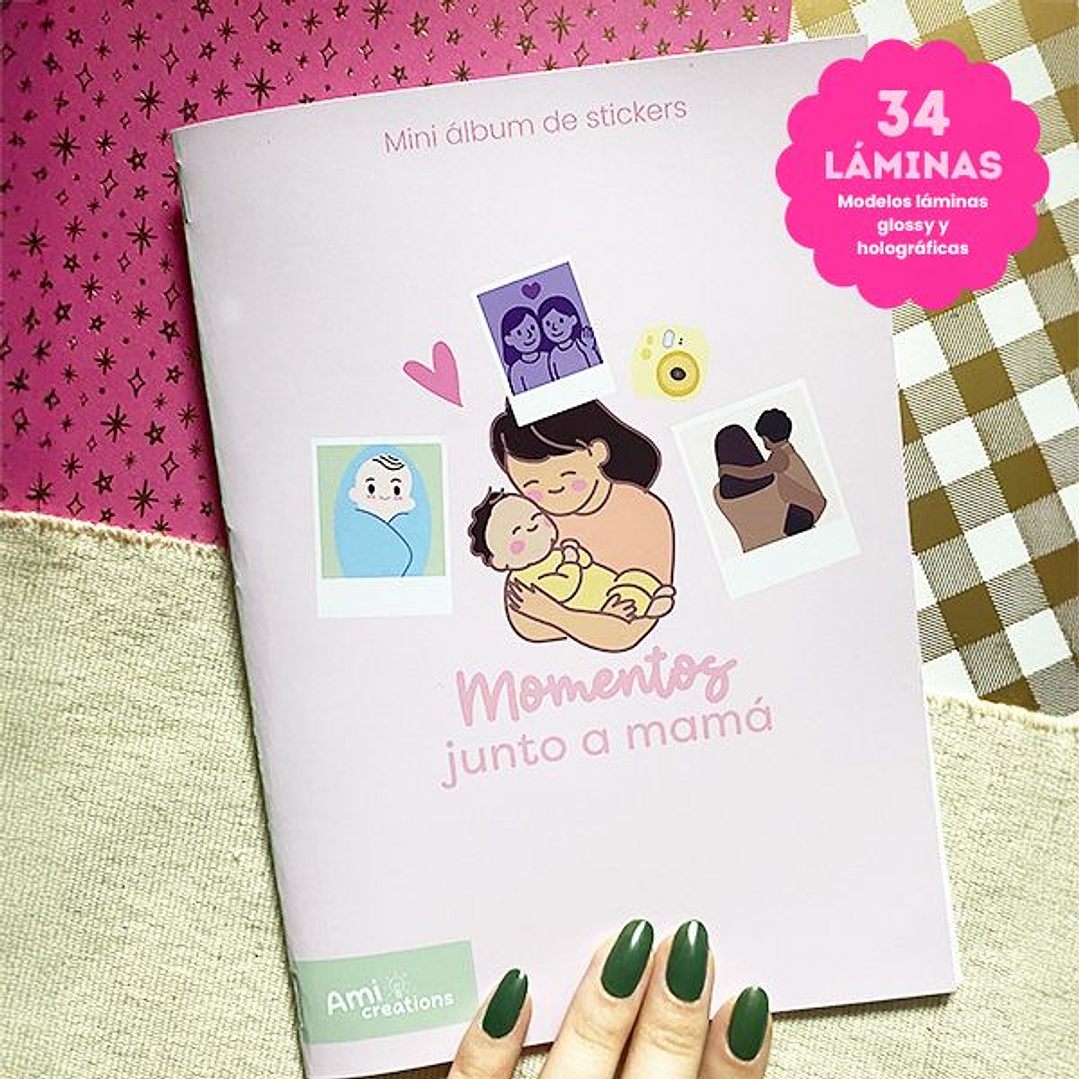 Mini álbum Mamá | 34 Láminas con fotografías personalizadas 1