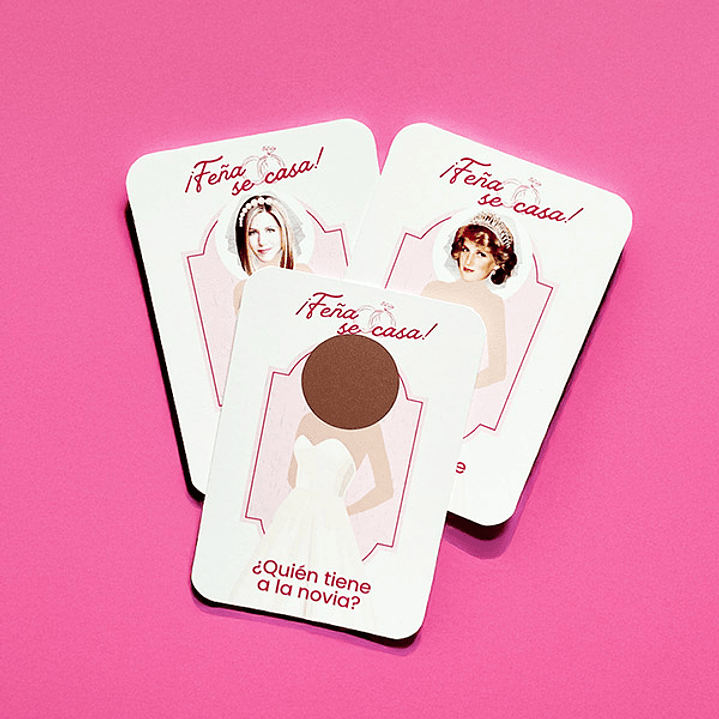 Tarjetas con raspes “¿Quién tiene a la novia?