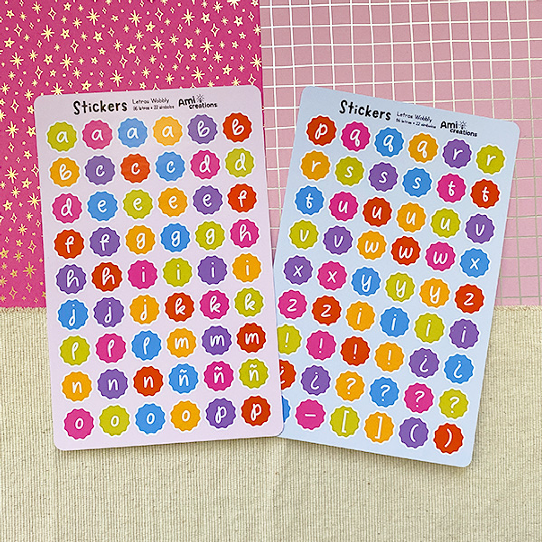Stickers Letras Wobbly 1