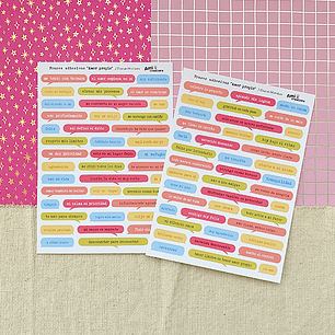 Stickers Frases en español | Amor propio