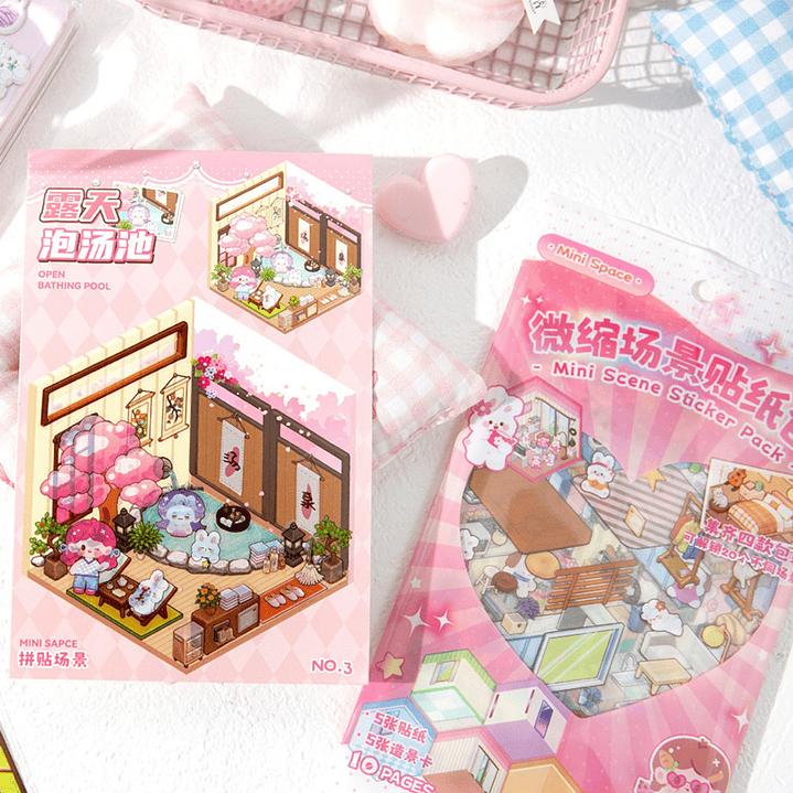 Stickers Escenarios 3D | Conejitos 2