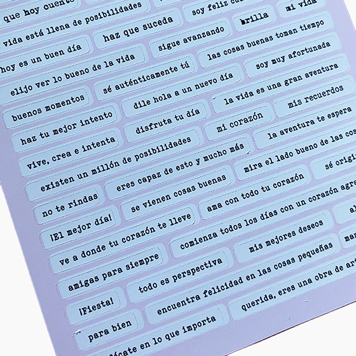 Stickers Frases en español | Con error de corte 2