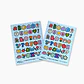 Stickers Letras Cute floral | Con corte desfasado - Miniatura 1