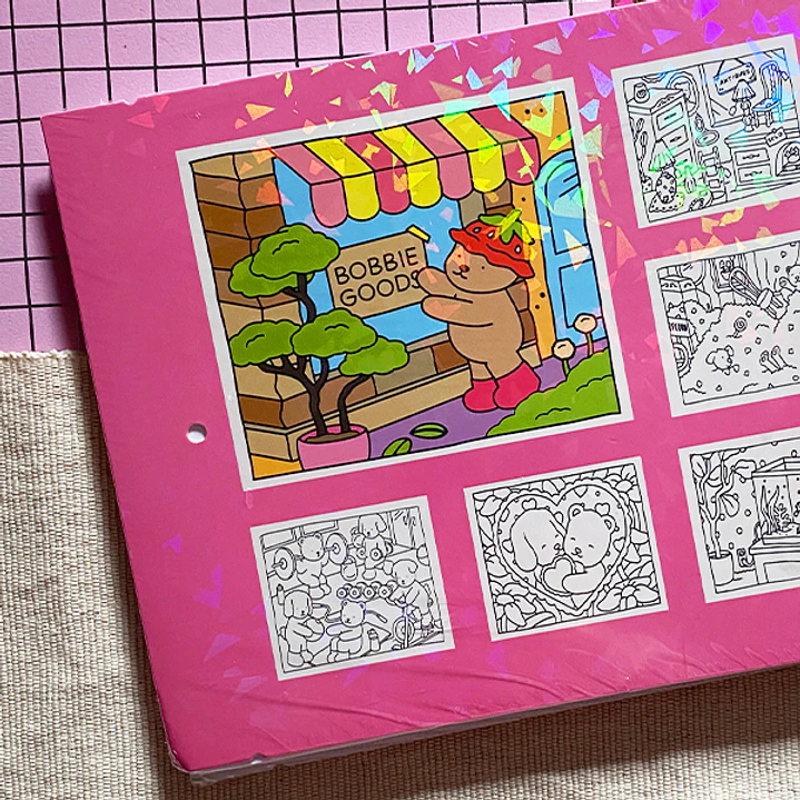 Libro para colorear + plumones acrílicos 5