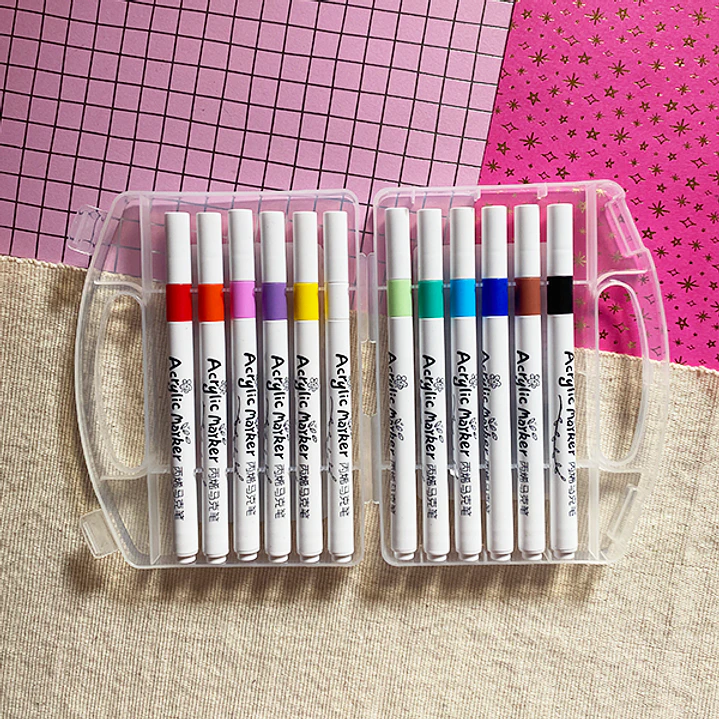 Libro para colorear + plumones acrílicos 7